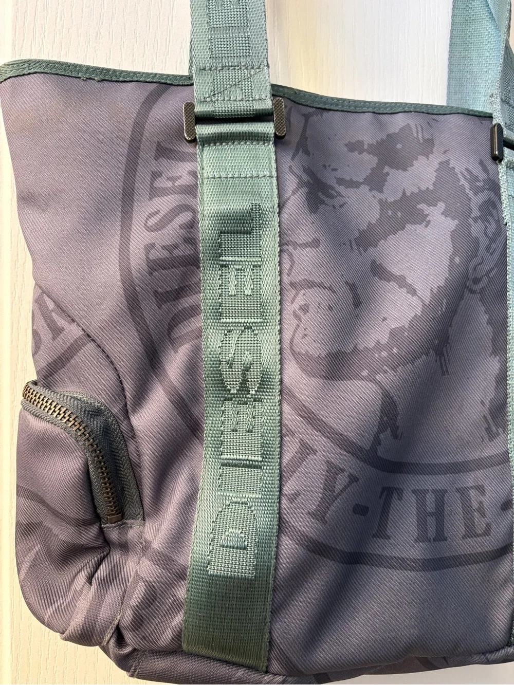 Vintage Y2K Diesel Utility Canvas Tote Green Cargo Shoulder Bag